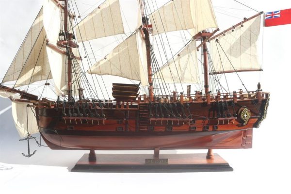 Hms Bark Endeavour Ahşap Hazır Yelkenli Savaş Gemisi Maketi, Gianhien Ts0006W60 - Görsel 3