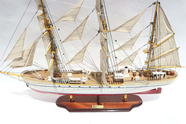 Gorch Fock II Ahşap Hazır Yelkenli Gemi Maketi, Gianhien Ts0032P80 - Görsel 4