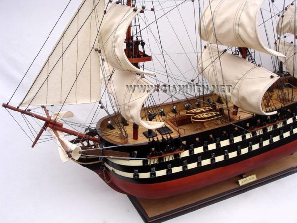 Uss North Carolına Ahşap Ahşap Yelkenli Savaş Gemisi Maketi, Gianhien Ts0106W - Görsel 3