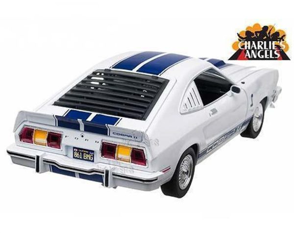1/18 1976 Ford Mustang Cobra II (Charlies Angels) Beyaz-Mavi Diecast Araba, Greenlight 12880 - Görsel 2
