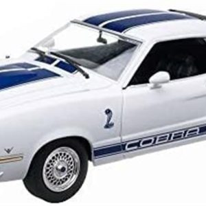 1/18 1976 Ford Mustang Cobra II (Charlies Angels) Beyaz-Mavi Diecast Araba, Greenlight 12880