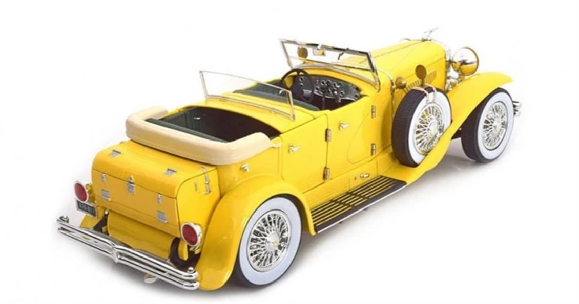 1/18 1934 Duesenberg II SJ (The Great Gatsby 2013) Sarı Diecast Araba, GreenLight 12927
