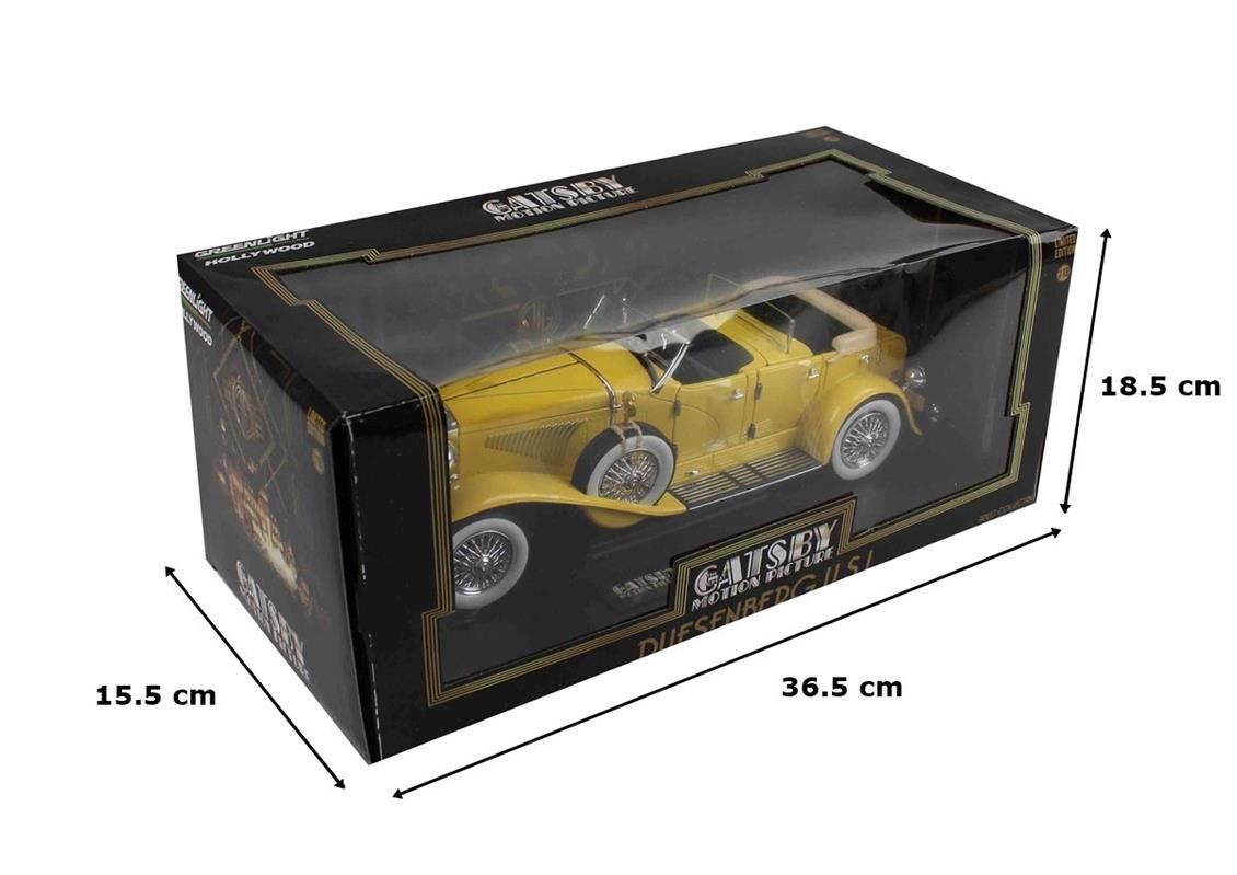 1/18 1934 Duesenberg II SJ (The Great Gatsby 2013) Sarı Diecast Araba, GreenLight 12927 - Görsel 5