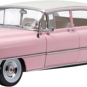1/18 1955 Cadillac Fleetwood (Elvis Presley Özel) Pembe-Beyaz Tavan Diecast Araba, Greenlight 12950