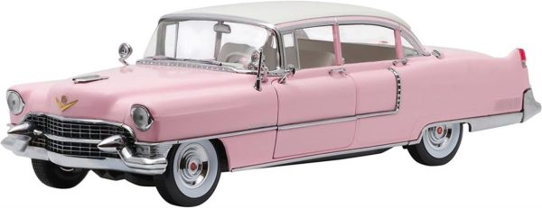 1/18 1955 Cadillac Fleetwood (Elvis Presley Özel) Pembe-Beyaz Tavan Diecast Araba, Greenlight 12950