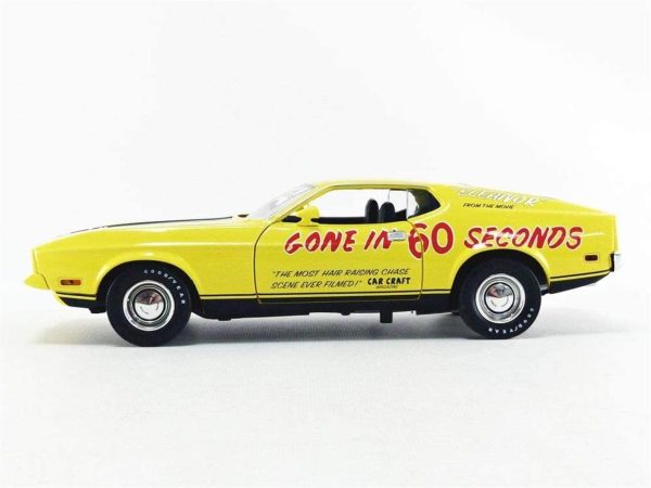 1/18 1974 Ford Mustang Mach 1 (Eleanor 60.Saniye) Sarı-Siyah Diecast Araba, Greenlight 13548 - Görsel 2
