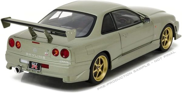 1/18 1999 Nissan Skyline GTR R34 Jade Diecast Araba, Greenlight 19033 - Görsel 3