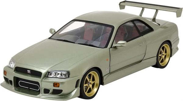 1/18 1999 Nissan Skyline GTR R34 Jade Diecast Araba, Greenlight 19033
