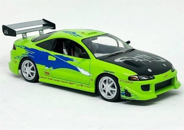 1/18 1995 Mitsubishi Eclipse (Fast&Furious) Yeşil Diecast Araba, Greenlight 19039