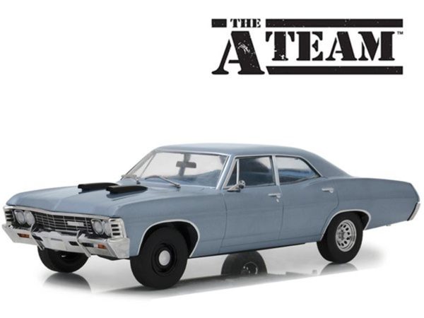 1/18 Chevrolet Impala Spor Sedan (A Takımı) Mavi-Gri Diecast Araba, Greenlight 19047