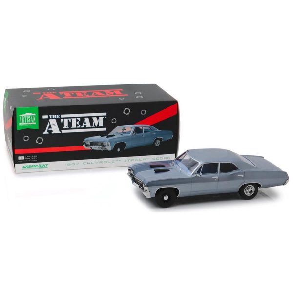 1/18 Chevrolet Impala Spor Sedan (A Takımı) Mavi-Gri Diecast Araba, Greenlight 19047 - Görsel 3