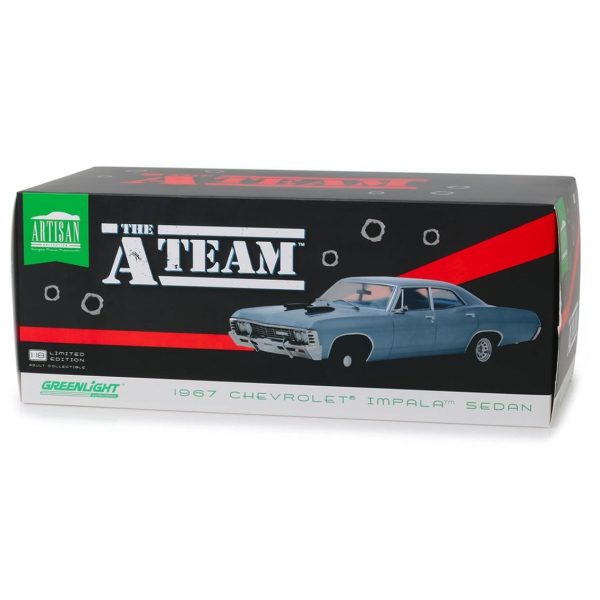1/18 Chevrolet Impala Spor Sedan (A Takımı) Mavi-Gri Diecast Araba, Greenlight 19047 - Görsel 4