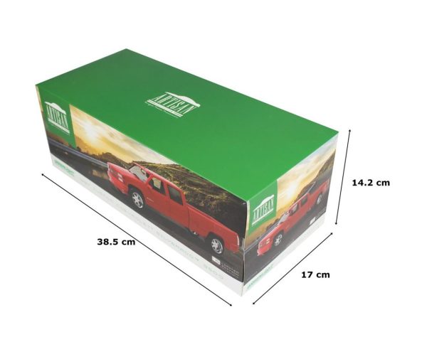 1/18 1997 Chevrolet Gümüşado 3500 Çift Kabin Kırmızı Diecast Kamyon, Greenlight 19073 - Görsel 5