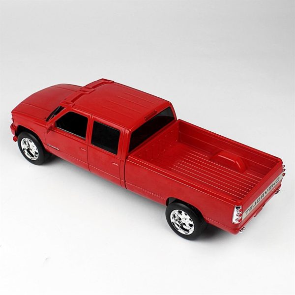 1/18 1997 Chevrolet Gümüşado 3500 Çift Kabin Kırmızı Diecast Kamyon, Greenlight 19073 - Görsel 4