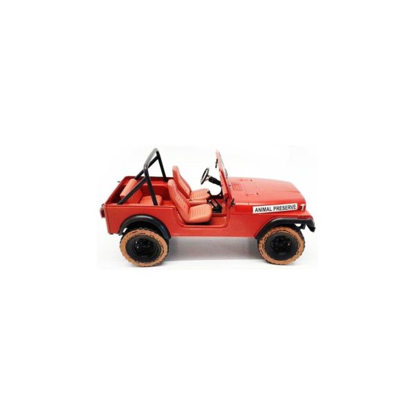 1/18 Jeep CJ-5 Animal Preserve (A Team 1983-87 TV Seri) Kırmızı Diecast Araba, GreenLight 19091 - Görsel 3