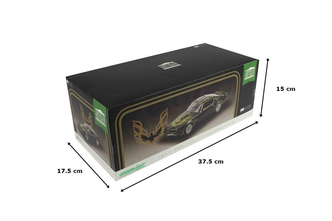 1/18 1977 Pontiac Trans Am Siyah-Altın Diecast Araba, GreenLight 19098 - Görsel 5