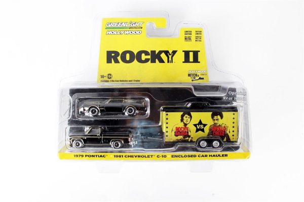 1/64 1981 Chevrolet C-10 Custom Deluxe With Rocky's 1979 Pontiac Firebird Transam, GreenLight 31120A