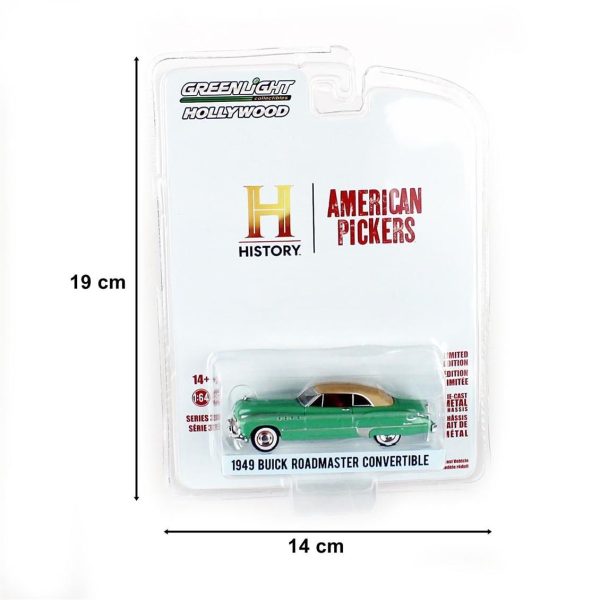 1/64 1949 Buick Roadmaster Convertible, Greenlight 44970D - Görsel 4