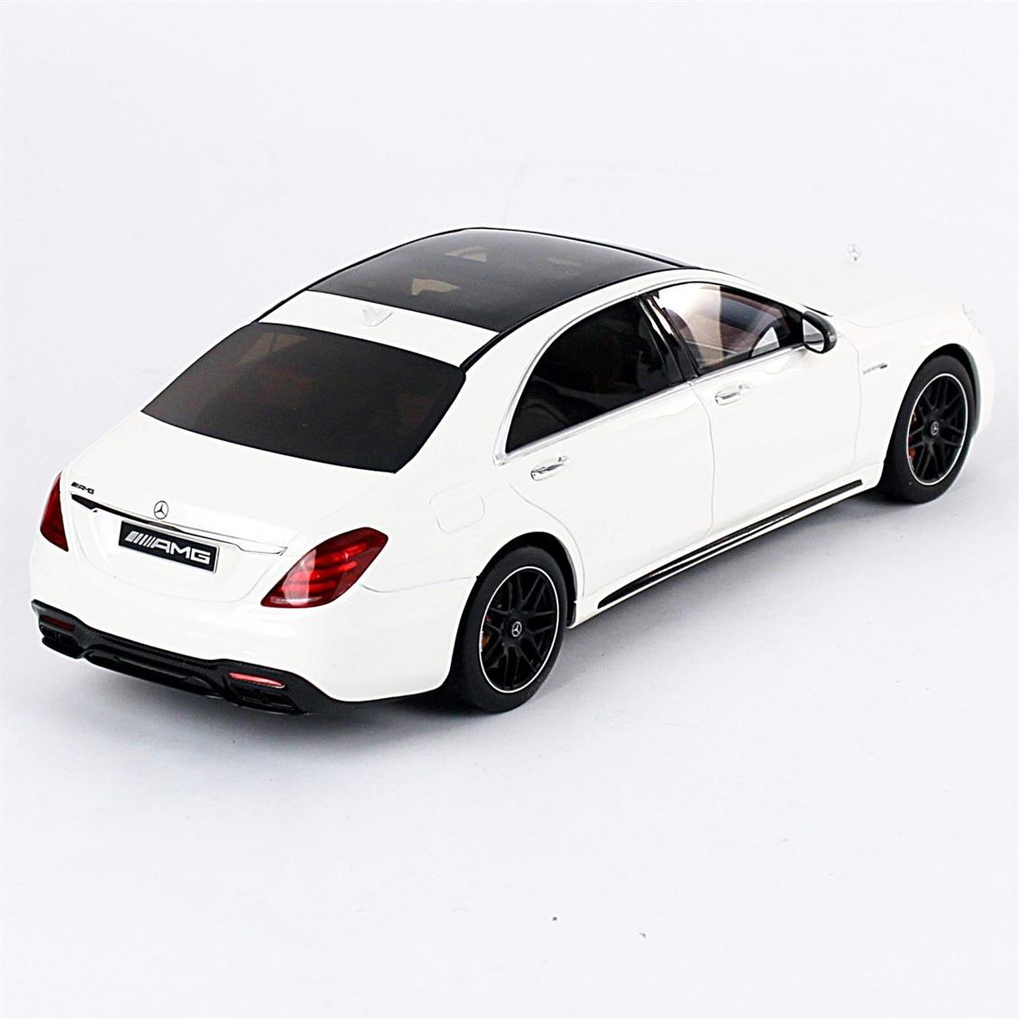 1/18 Mercedes Benz S63 AMG Sedan W222 Diamond White Diecast Araba, GT Spirit B66965714 - Görsel 4
