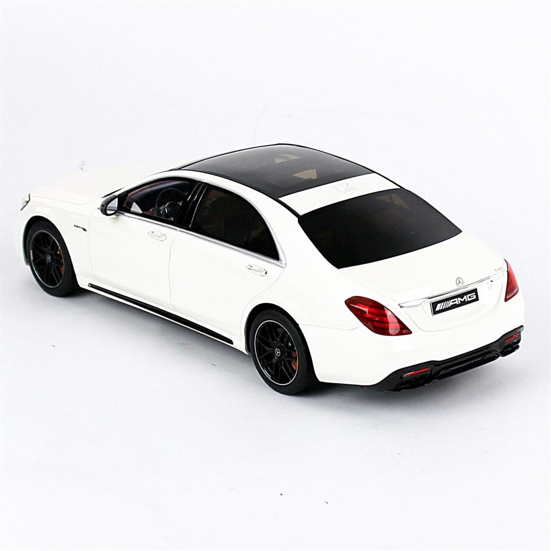 1/18 Mercedes Benz S63 AMG Sedan W222 Diamond White Diecast Araba, GT Spirit B66965714 - Görsel 3