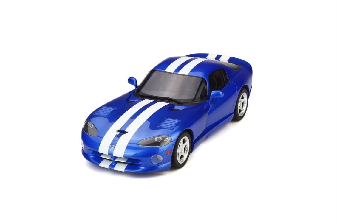 1/18 1996 Dodge Viper GTS (Resin Seri) Mavi Diecast Araba, GT Spirit 136