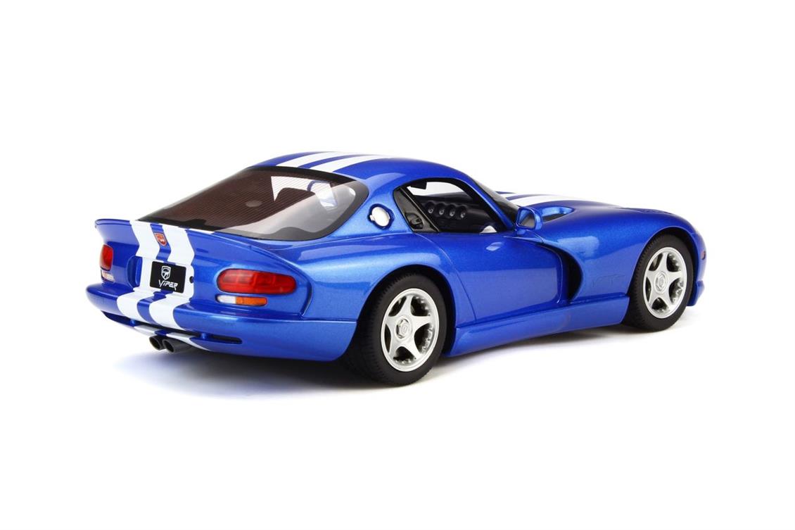 1/18 1996 Dodge Viper GTS (Resin Seri) Mavi Diecast Araba, GT Spirit 136 - Görsel 4