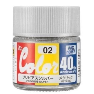 10 ml. Previous Gümüş 40.Yıl Mr.Color Serisi Maket Boyası, Mr.Hobby AVC02