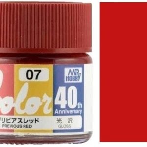 10 ml. Previous Red 40.Yıl Mr.Color Serisi Maket Boyası, Mr.Hobby AVC07