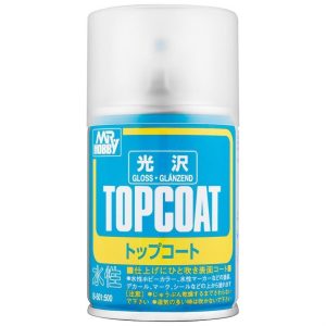 86 ml. Mr.Top Coat Parlak Vernik Sprey Maket Boyası, Mr.Hobby B501