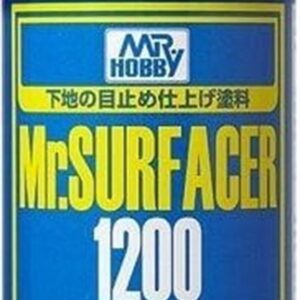 170 ml. Mr.Surfacer 1200 Gri Sprey Astar Maket Boyası, Mr.Hobby B515