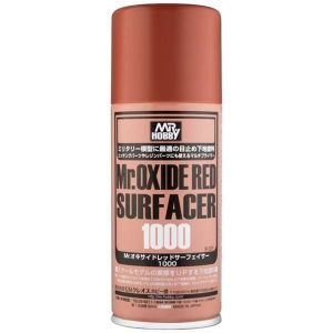 170 ml. Mr.Primer 1000 Oksit Kırmızı Sprey Astar Maket Boyası, Mr.Hobby B525