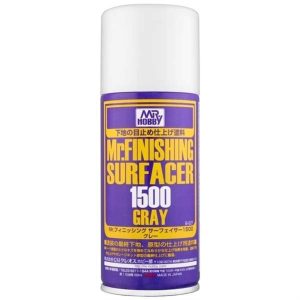 170 ml. Mr.Finishing Surfacer 1500 Gri Sprey Astar Maket Boyası, Mr.Hobby B527