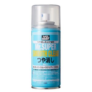 170 ml. Mr.Super Smooth Pürüzsüz Mat Vernik Sprey Maket Boyası, Mr.Hobby B530