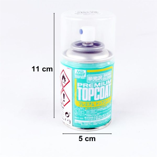 86 ml. Mr.Premium Son Kat Yarı Mat Vernik Sprey Maket Boyası, Mr.Hobby B602 - Görsel 2