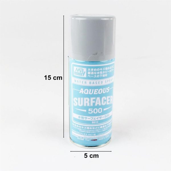 170 ml. Aqueous Surfacer 500 Gri Sprey Astar Maket Boyası, Mr.Hobby B614 - Görsel 2