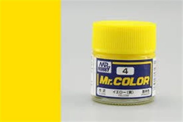 10 ml. Yellow Mr.Color Serisi Maket Boyası, Mr.Hobby C004