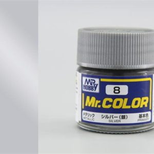 10 ml. Gümüş Mr.Color Serisi Maket Boyası, Mr.Hobby C008
