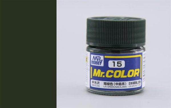 10 ml. IJN Green (Nakajima) Mr.Color Serisi Maket Boyası, Mr.Hobby C015