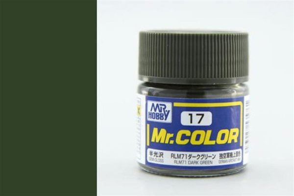 10 ml. RLM71 Dark Green Mr.Color Serisi Maket Boyası, Mr.Hobby C017