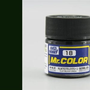 10 ml. RLM70 Black Green Mr.Color Serisi Maket Boyası, Mr.Hobby C018