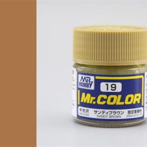 10 ml. Sandy Brown Mr.Color Serisi Maket Boyası, Mr.Hobby C019