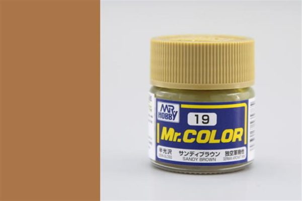 10 ml. Sandy Brown Mr.Color Serisi Maket Boyası, Mr.Hobby C019