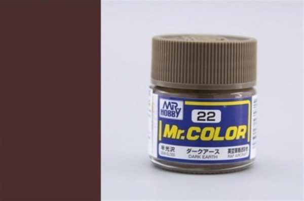 10 ml. Dark Earth Mr.Color Serisi Maket Boyası, Mr.Hobby C022