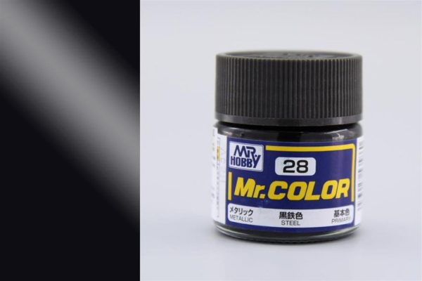 10 ml. Steel Mr.Color Serisi Maket Boyası, Mr.Hobby C028