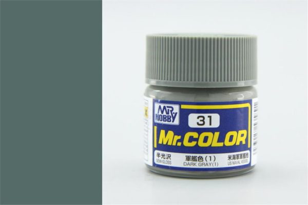 10 ml. Dark Gray (1) Mr.Color Serisi Maket Boyası, Mr.Hobby C031