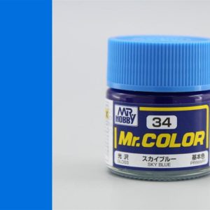 10 ml. Sky Blue Mr.Color Serisi Maket Boyası, Mr.Hobby C034