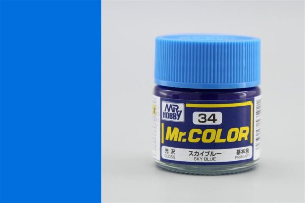 10 ml. Sky Blue Mr.Color Serisi Maket Boyası, Mr.Hobby C034