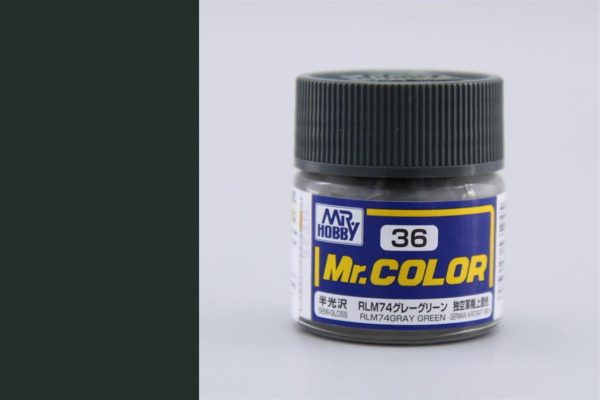 10 ml. RLM74 Gray Green Mr.Color Serisi Maket Boyası, Mr.Hobby C036
