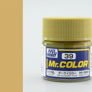 10 ml. Dark Yellow (Sandy Yellow) Mr.Color Serisi Maket Boyası, Mr.Hobby C039