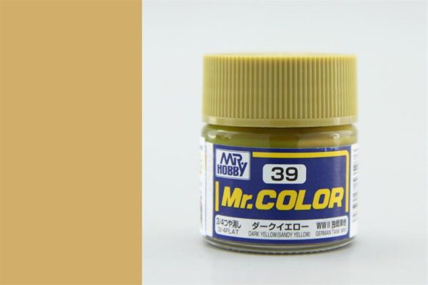 10 ml. Dark Yellow (Sandy Yellow) Mr.Color Serisi Maket Boyası, Mr.Hobby C039